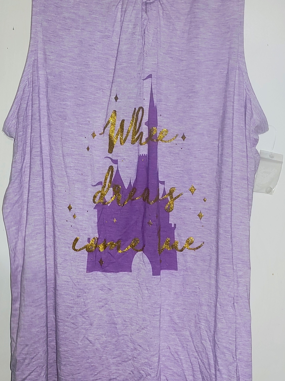 Disney Lavender Where dreams come true disney tank top